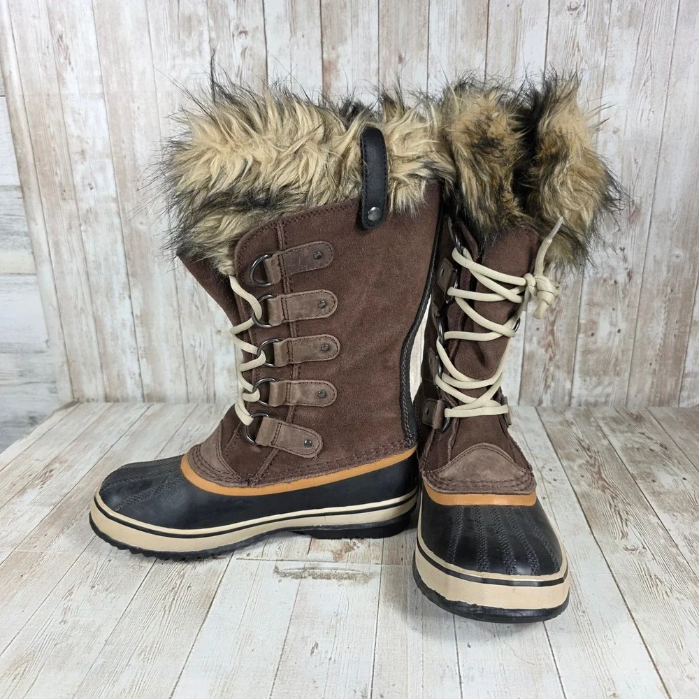 Sorel Women's Tofino II Faux Fur‎ Waterproof Winter Snow Boots Brown Size 7